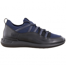 Tod's Men's Black and Blue Runner Sneaker in Leather XXM91B0AI60JY7RT69