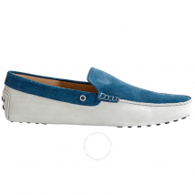 Tod's Men's Driving Shoes in Suede in Cement/Abyss XXM0WG0M920RE065TF