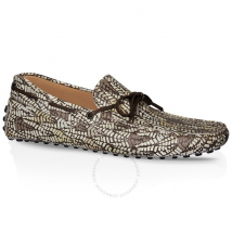 Tod's Men's Gommino Driving Shoes in Taupe/Dark Brown XXM0WG054709TB0631