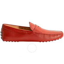 Tod's Men's Leather Moccasins in Dark Orange Red XXM0WG00010BR0R007