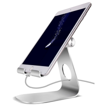 Adjustable Tablet Stand, Lamicall iPad Stand : Desktop Stand for iPad 2 3 4 Pro Air mini, kindle, Samsung Tab and Other Tablets - Silver