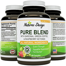 Premium Weight Loss Blend – Pure Garcinia Cambogia Green Coffee Bean & Raspberry Ketones Complex + Green Tea – High Quality Herbal Formula – Optimum Balance of Ingredients