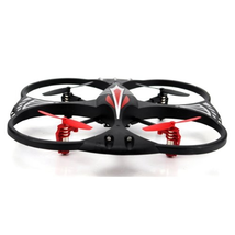 Quadcopter Drone (4.13") with LED Lights - 4-Channel/3-Axis Remote Control w/Spare Rotor Blades