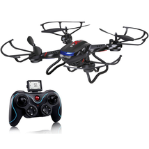 Holy Stone F181 RC Quadcopter Drone with HD Camera RTF 4 Channel 2.4GHz 6-Gyro Headless System Black (Upgraded with Altitude Hold Function)