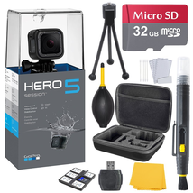 GoPro HERO 5 Session Bundle (7 items) + 64GB Card + Camera Case + Accessory Kit