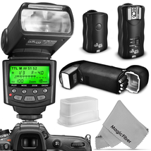 Altura Photo Professional Flash Kit for NIKON DSLR - Includes: I-TTL Flash (AP-N1001), Wireless Flash Trigger Set and Accessories