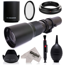 Super 500mm/1000mm f/8 Manual Telephoto Lens for Nikon Camera