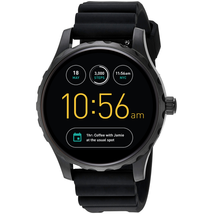 Fossil Q Marshal Gen 2 Black Silicone Touchscreen Smartwatch FTW2107