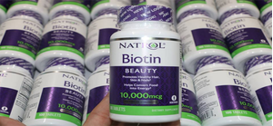 Natrol Biotin 10000 Mcg Hỗ Trợ Mọc Tóc, Giúp Móng Khỏe, Mẫu mới