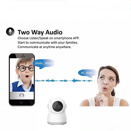 WiFi IP Camera, Aisino HD 720P Home Indoor Wireless Security Surveillance Camera Monitor with Speaker/2 Way Audio/Motion Detection/Pan Tilt/Night Vision for Baby/Elderly/Pet/Nanny Cam