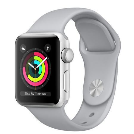 Apple Watch Series 3 - GPS - Silver Aluminum Case with Fog Sport Band - 42mm