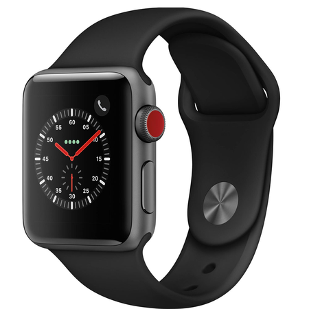 Apple Watch Series 3 - GPS - Space Gray Aluminum Case with Gray Sport Band - 38mm