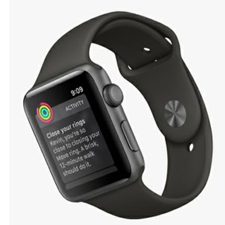 Apple Watch Series 3 - GPS - Space Gray Aluminum Case with Gray Sport Band - 38mm