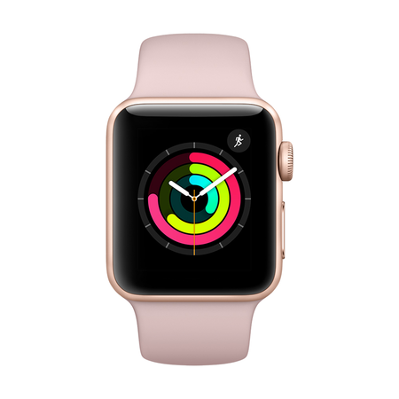 Apple Watch Series 3 - GPS - Gold Aluminum Case with Pink Sand Sport Band - 38mm