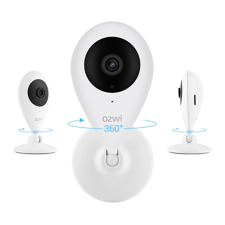 Home IP Camera, OzWi Smartlink Mini Wifi Wireless Security IP Camera Surveillance System Remote Monitoring with Two-way Audio Night Vision(White)