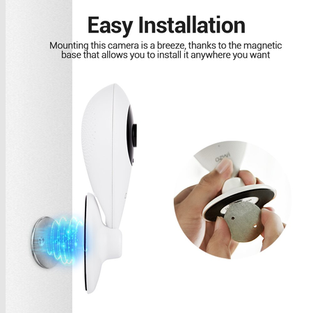 Home IP Camera, OzWi Smartlink Mini Wifi Wireless Security IP Camera Surveillance System Remote Monitoring with Two-way Audio Night Vision(White)