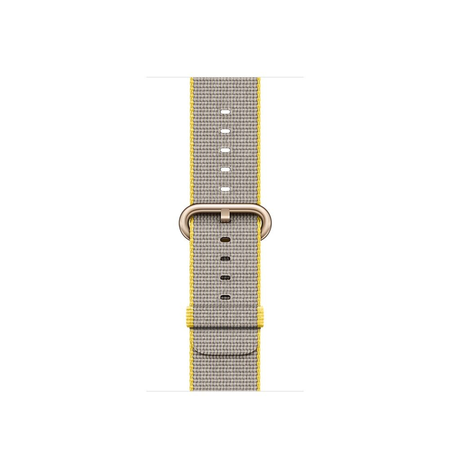 Apple Watch Series 2, 38mm Gold Aluminum Case with Yellow/Light Gray Woven Nylon Band