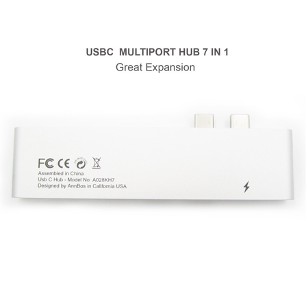 USB C ANNBOS A028kH7 Hub Multiport Adapter Aluminum 8-Port