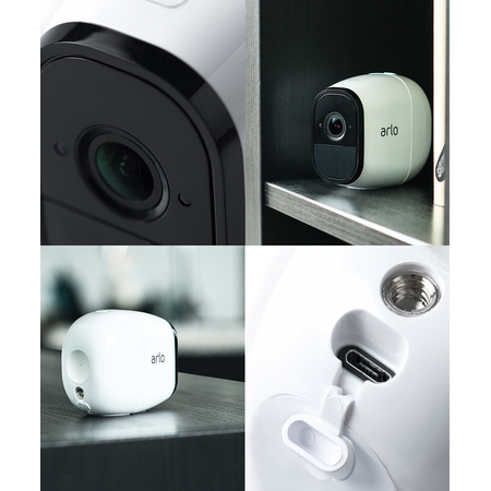 Arlo Pro by NETGEAR Security System with Siren – 3 Rechargeable Wire-Free HD Cameras with Audio, Indoor/Outdoor, Night Vision (VMS4330)