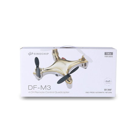 SINOCHIP RC Drone Kit with Camera Headless Mode One Key Return RTF 2.4GHz 4 Channel 6 Axis Gyro Quadcopter Easy Operation for Beginners (Gold)