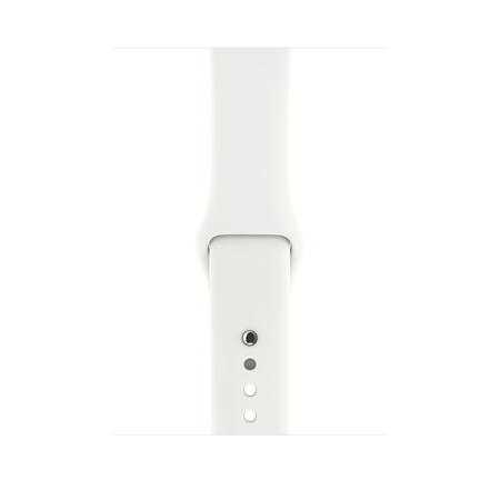 Đồng hồ Apple Watch Series 3 GPS + Cellular 42mm, Stainless Steel Case with Soft White Sport Band