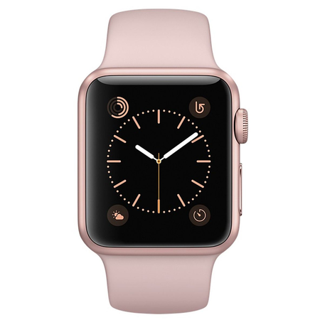 Apple watch series 3 Aluminum case Sport 42mm GPS + Cellular GSM unlocked (Gold Al case w/ Pink sand sport band)