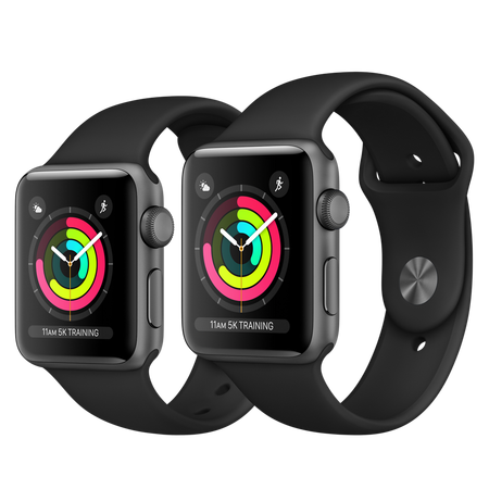 Đồng hồ Apple Watch Series 3 GPS 38mm, Space Gray Aluminum Case with Black Sport Band