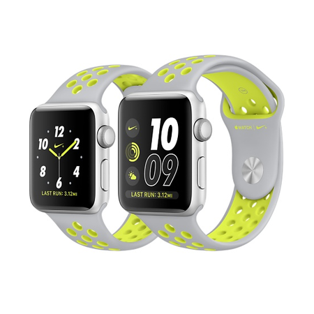 Đồng hồ Apple Watch Nike+ 38mm Series 2 - Silver, Flat Silver/Volt Nike Sport Band