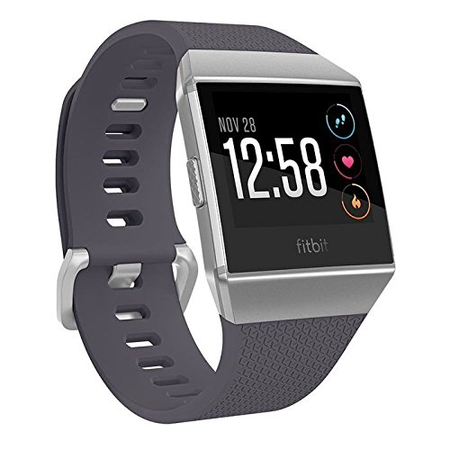 Fitbit Ionic Smartwatch, Blue-Gray/Silver, One Size (S & L Bands Included)