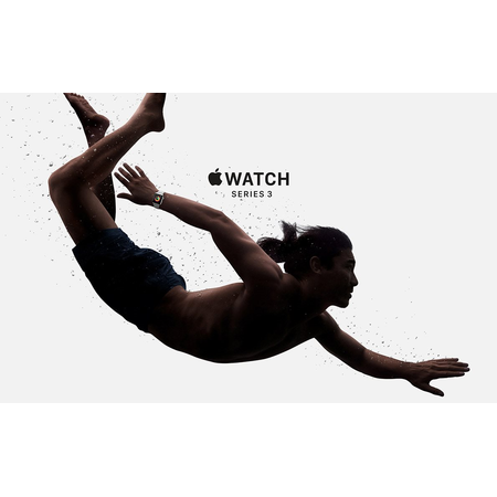 Apple Watch Series 3 - GPS - Silver Aluminum Case with Fog Sport Band - 42mm