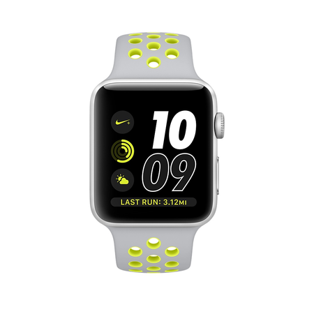 Đồng hồ Apple Watch Nike+ 38mm Series 2 - Silver, Flat Silver/Volt Nike Sport Band