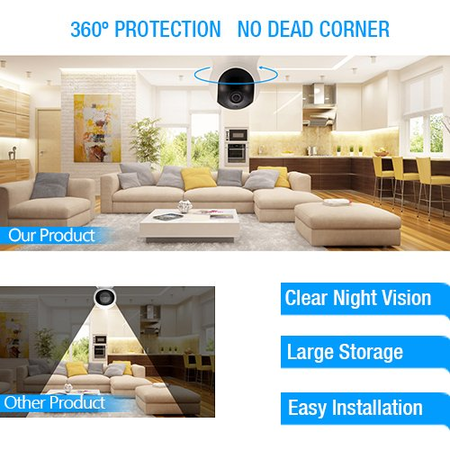 TENVIS HD IP Camera - Wireless IP Camera with Two-way Audio, Night Vision Camera, 2.4GHz & 720P Camera
