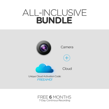 Zmodo Wireless Security Camera System & 6-Month Cloud Storage - All Inclusive CamCloud Bundle - Smart HD Outdoor WiFi IP Cameras with Night Vision