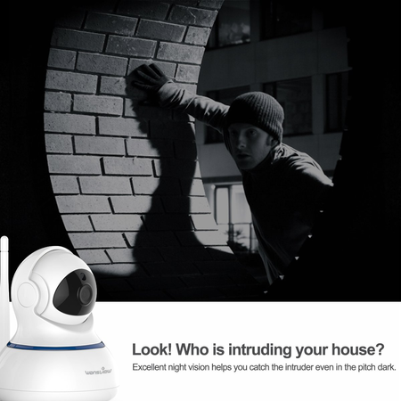Wansview Wireless 1080P IP Camera, WiFi Home Security Surveillance Camera for Baby /Elder/ Pet/Nanny Monitor, Pan/Tilt, Two-Way Audio & Night Vision Q3-S