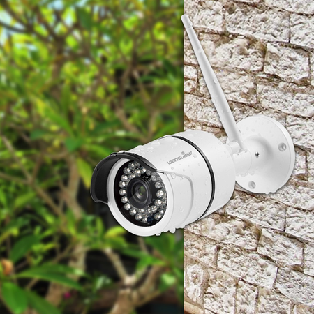 Wansview Outdoor Security Camera, 1080P Wireless WiFi IP Surveillance Bullet Camera ,IP66 Weatherproof, Night Vision W2- White