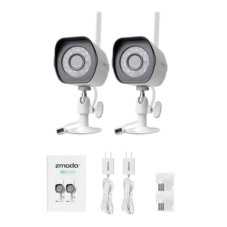 Zmodo Wireless Security Camera System & 6-Month Cloud Storage - All Inclusive Bundle - Smart HD Outdoor WiFi IP Cameras with Night Vision