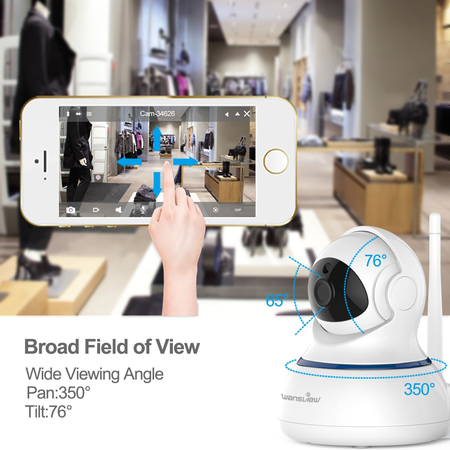 Wansview Wireless 1080P IP Camera, WiFi Home Security Surveillance Camera for Baby /Elder/ Pet/Nanny Monitor, Pan/Tilt, Two-Way Audio & Night Vision Q3-S
