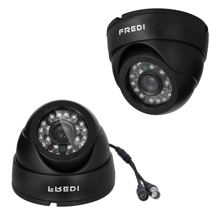 FREDI 4CH Security Camera System Full 960H DVR with 4x 800TVL Superior Night Vision IR Cut Leds indoor CCTV Camera (P2P Technology/E-Cloud Service,Without Hard Drive)