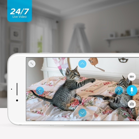 Zmodo 1.0 Megapixel 1280 x 720 Pan & Tilt Smart Wireless IP Network Security Camera Easy Remote Access Two-way Audio - Cloud Service Available