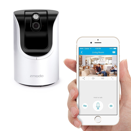 Zmodo 1.0 Megapixel 1280 x 720 Pan & Tilt Smart Wireless IP Network Security Camera Easy Remote Access Two-way Audio - Cloud Service Available