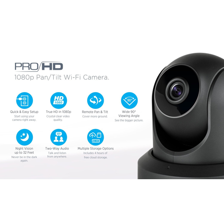Amcrest IP2M-841 ProHD 1080P (1920TVL) Wireless WiFi IP Camera, Black