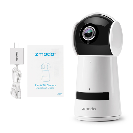 Zmodo Wireless 1080p PT Two-Way Audio Camera & 6-Month Cloud Storage - All Inclusive Bundle - Smart HD Outdoor WiFi IP Cameras with Night Vision