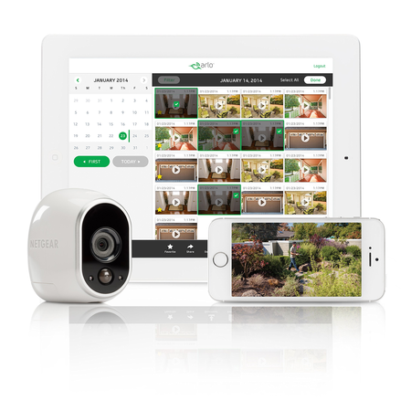 Arlo Security System by NETGEAR - 2 Wire-Free HD Cameras, Indoor/Outdoor, Night Vision (VMS3230C) with Extra Outdoor Mount (VMA1000) - New Version