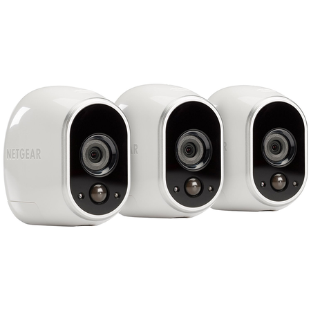 Arlo by NETGEAR Security System – 3 Wire–Free HD Cameras | Indoor/Outdoor | Night Vision (VMS3330)