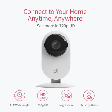 YI 4pc Home Camera, Wireless IP Security Surveillance System with Night Vision for Home, Office, Shop, Baby, Pet Monitor - Cloud Service Available