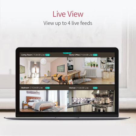 YI 4pc Home Camera, Wireless IP Security Surveillance System with Night Vision for Home, Office, Shop, Baby, Pet Monitor - Cloud Service Available