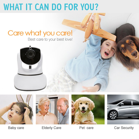 UOKOO Home Security Camera,720P WiFi Security Camera Internet Surveillance Camera Built-in Microphone, WiFi Security IP Camera with iOS/Android App,Pan/Tilt with 2-Way Audio