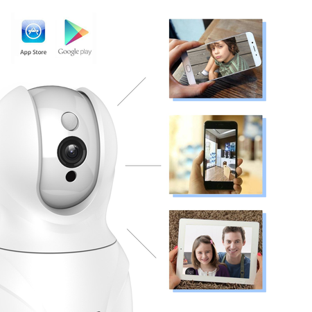 UTHMNE HD WiFi Security Surveillance IP Camera Home Monitor with Night Vision, Motion Detection Alerts, Two-Way Audio and Remote Viewing