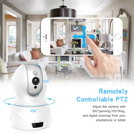 UTHMNE HD WiFi Security Surveillance IP Camera Home Monitor with Night Vision, Motion Detection Alerts, Two-Way Audio and Remote Viewing
