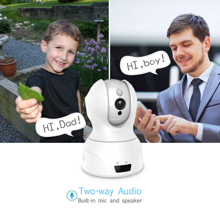 UTHMNE HD WiFi Security Surveillance IP Camera Home Monitor with Night Vision, Motion Detection Alerts, Two-Way Audio and Remote Viewing